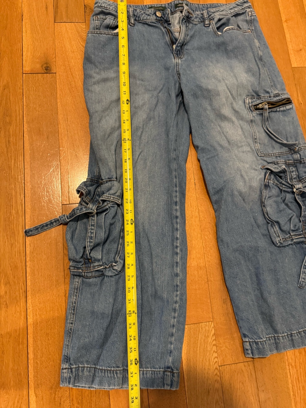 wild fable Light Blue Wide Leg Cargo Jeans - Picture 8 of 11